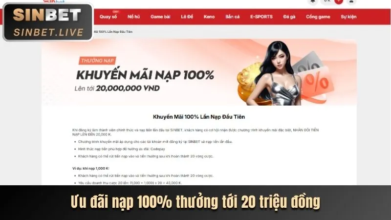 Hình ảnh minh họa nạp tiền và nhận thưởng